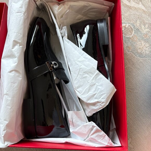 Mens Ferragamo Patent Leather Loafer main image 4